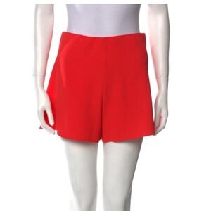 Red high waisted mini shorts , dress shorts